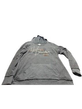 Harley Davidson Women’s Grey/Orange Hoodie! Large